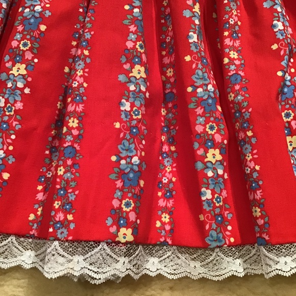 Vintage Nana’s Pet red floral dress - Picture 4 of 13